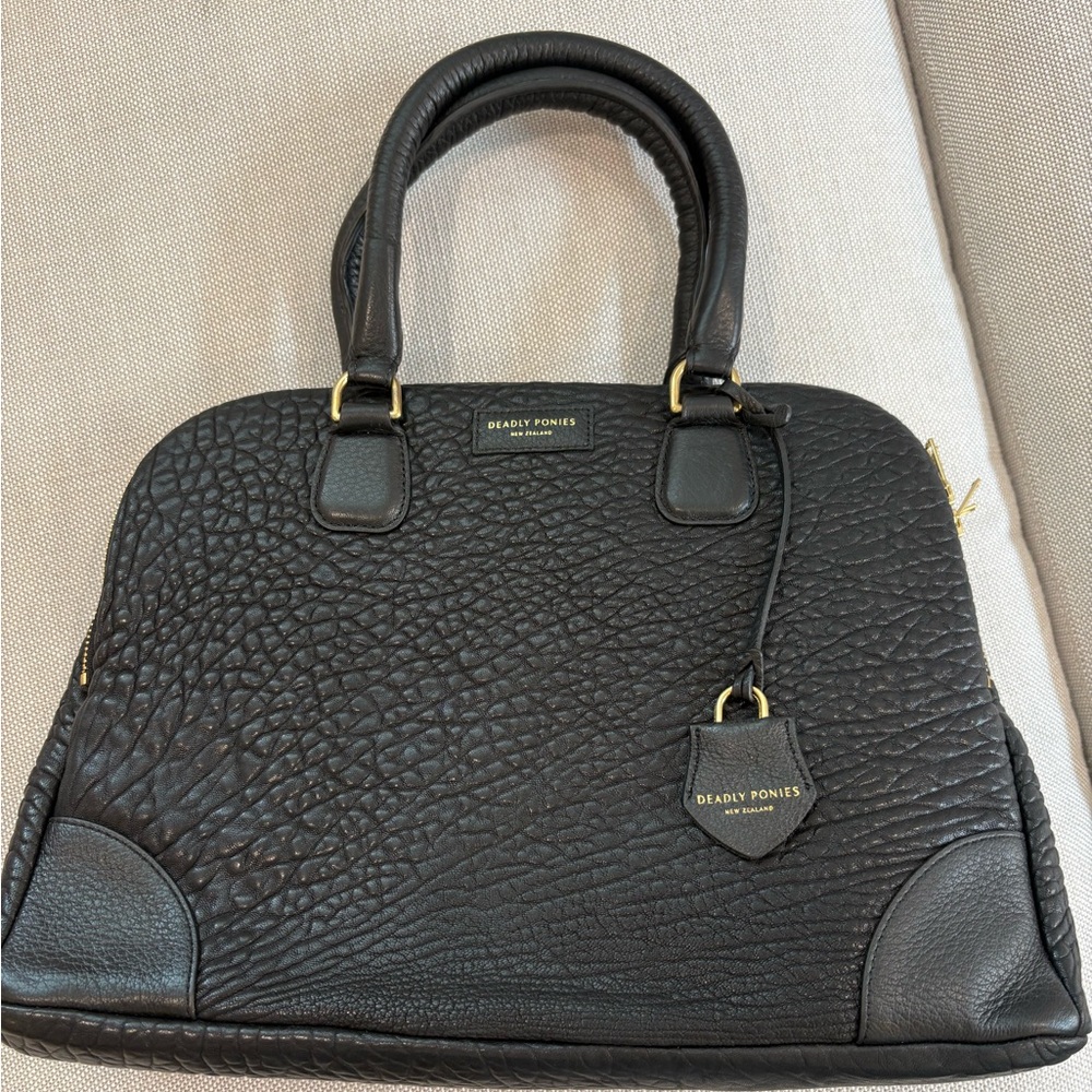 Black Leather Satchel brand new, never used, smoke free home